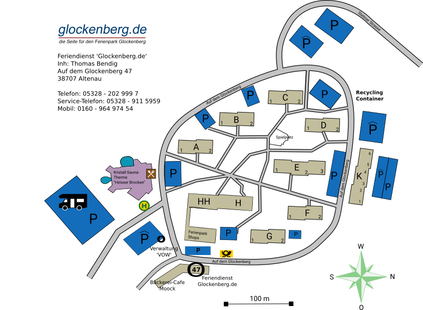 plan vom Ferienpark Glockenberg